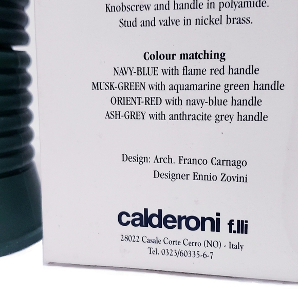 RARE Vintage Musk Green Calderoni Fratelli Happy Day Stovetop Espresso Maker New - Picture 12 of 13